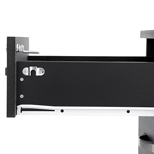 Songmics Abschließbar Rollcontainer Büroschrank mit 2 Schubladen 5 Kunststoffrollen unten schreibtisch Büromöbel schwarz 43,5 x 40 x 52,5 cm LCD25B - 9