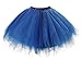 Produktbild Tutu Damenrock 80er Jahre Neon Tütü Damen Rock Tüllrock Petticoat Pettiskirt 50er Vintage Tutu Kurze Ballet Rock Tanzkleid Unterrock Unterkleid Pink für Frauen Erwachsene 1980s Fancy Dress (Blue)
