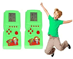 Verbier Set of 4 Pcs Kids Pop Station Hand Handled Brick Game Console Video Game for Birthdays (23 Game are Included)