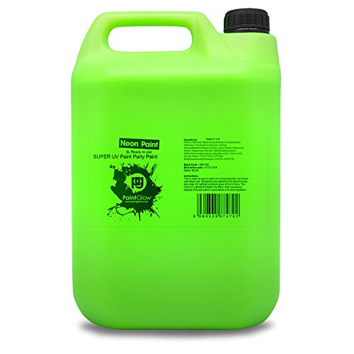 PaintGlow UV Body Splash Paint, Neon Green 5 Litre