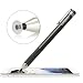 Produktbild Kmoso® exakte Fine Point Stylus Pen extrem feinstem Spitzen mit Klar Disc Stylus kapazitiver Stylus-Eingabestift für Touchscreen Geräte (mit 3 gratis Ersatz Scheiben) (1, grey)