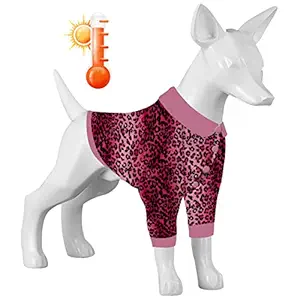 LovinPetf1fa Flannel Dog Sweater for Poodles, Skin-Friendly Fabric Millennium Pink Leopard Prints Dog Clothes, Puppy Cold Weather Coats/Doggy Winter Apparel for XS to XXL Breeds Dog