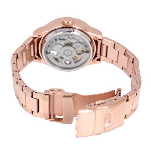 Rotary Women's Automotive Watch with White Dial Analogue Display and Rose Gold Stainless Steel Bracelet LB00157/41