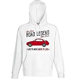  Teesandengines Men\'s FIAT 750Z Abarth Vintage White Hoodie Size Medium