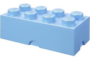 ‎ROOM COPENHAGEN LEGO Aufbewahrungsstein, 8 Noppen, Stapelbare Aufbewahrungsbox, 12 l, hellblau