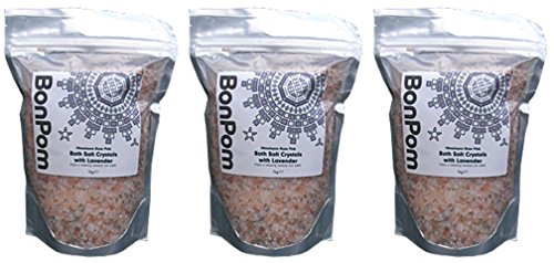 (3 PACK) - BonPom - Himalayan Bath Salt Lavender | 1kg | 3 PACK BUNDLE