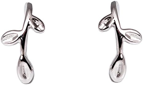 YAZILIND 925 Sterling Silver Stud Earrings Ear Hook Leaves Shape for Women