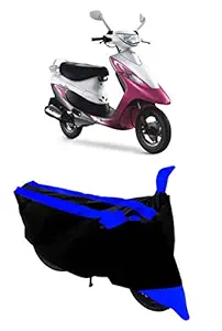 GUBBINS Semi Waterproof Motorcycle Cover Compatible with TVS Scooty Pep+ All Weather Dustproof Cover (Blue)