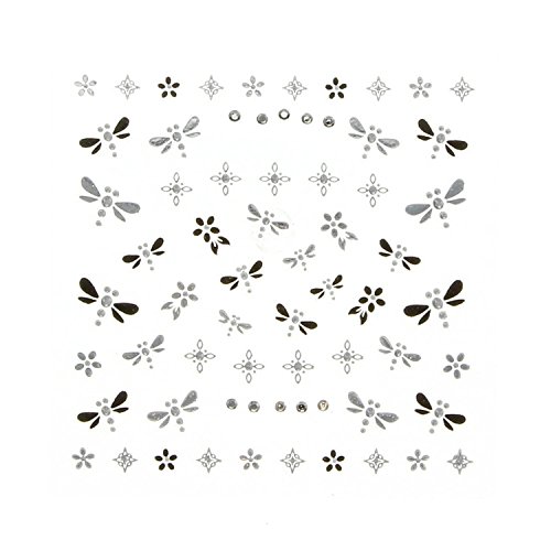 Claire's Girls and Womens Dragonfly Nail Art Stickers in Black/Silver
