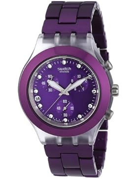 Swatch Damen-Armbanduhr Full Blooded Blueberry Damen-Chrono SVCK4048AG