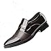 Produktbild Herren Business Canvas Stoff/Künstliche PU Lederschuhe Party Hochzeit Formale Kleid Schuhe CN Größe 45/46/47/48 Klassische Schwarz Braun Weiß Farben