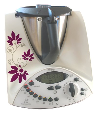 Aufkleber fr Vorwerk Thermomix TM31 St02 silbergrau/bordeaux