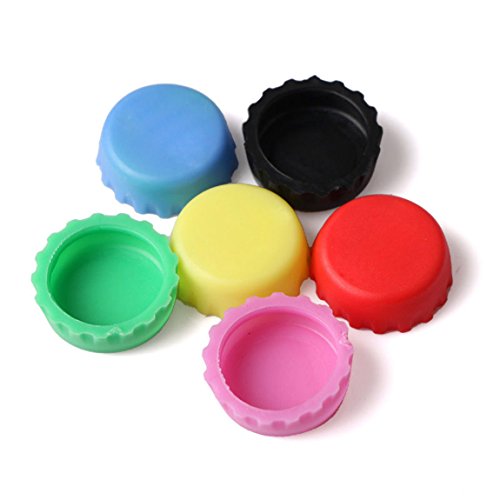 Ancdream Brew Stopper Silikon Flasche Caps Sparen Exzessives Bier Wein Champagner Getränk Sortiert Zufällige Candy Farbe – 6 Stk - 5