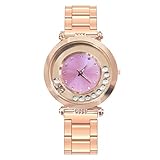 Gaddrt Frauen Casual Quarz Edelstahl Band New Strap Watch Analoge Armbanduhr Damenuhr (Pink)