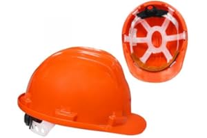 SUPREMETTF SUPREMLY TOUGH Hard Hat, Safety Helmet, Hard Hats Construction, Hardhat, PPE, Construction Helmet, Mens Womens Childs Multi-Position 6-Point Adjustable, Builders, Work Safety Equipment & Gear (Orange)
