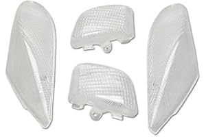 One by Camamoto Kit Gemme vetri frecce Trasparenti (cod 77206321 Anteriori e Posteriori Compatibile con MBK Booster Next Generation NG/Yamaha dall'anno 1994 al 1998)