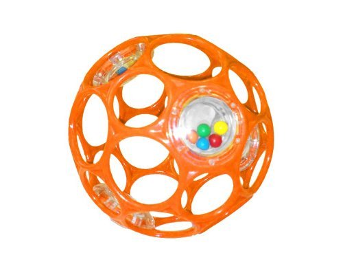 Rhino Toys Oball Rattle, Orange