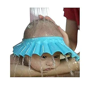 Brocade Enterprise Adjustable Safe Soft Bathing Baby Shower Cap Wash Hair For Children Baby Eye Ear Protector Adjustable Leaves Shape Bathing Shower/Shamoo Cap Hat Baby Shower Caps (Multicolor)