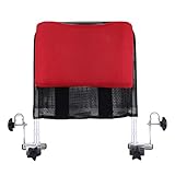 IPOTCH Adjustable Wheelchair Headrests Support, Backrest Neck Support Cushion Pillow for 16inch -20 inch Wheelchair - Red, 42.5 x 37 x 10cm