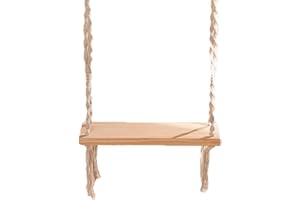 INTRECCI Sedia a dondolo in Legno, Altalena Decorativa Vintage da Giardino per Esterno Interno Decor