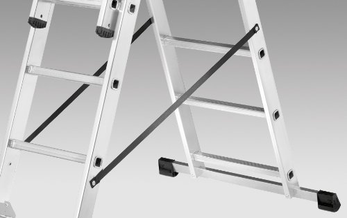 Hailo 1033-701 Alu-Kombileiter L680 3-teilig 3x 11 Sprossen, metallisch - 5