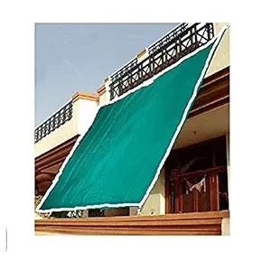 HASHIREX UV Stabilized 80-90% Sun Block Dust Mesh Garden Shade Net Multipurpose Agro Green Shade Sail with Reinforced Polyester Band & Loops, 10X8 Feet, Green