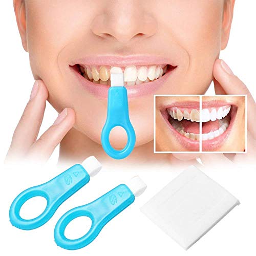 Pro Teeth Whitening Nano Brushes, KOBWA Non-Peroxide Nano Teeth Whitening Strips Tooth Stains Remover (2 Handles + 5 Sticks)