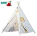 Produktbild Pericross™ Indianertipi Kinder Tipi Spielzelt / 1 Fenster / 5-eckig Weiß