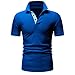 Produktbild BHYDRY Mode Herren Brief Druck Shirt Kurzarm Casual T-Shirt Bluse TopsLarge,Blau