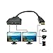 Price comparison product image HDMI Splitter Cable, Prevently New 1080P HDMI Port Male to 2 Female 1 In 2 Out Splitter Cable Adapter Converter (Black)