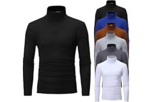 Qmfvqi Rollkragenshirt Herren Longsleeve Rollkragenpullover Dünn Rolli Basic Unterziehrolli Slim Fit Langarmshirt Einfarbig Rollkragen Pullover Sweatshirt Rollkragenpulli Stehkragenshirt