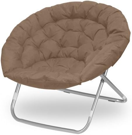 Oversized Folding Moon Chair, Multiple Colors, Large, Round (Khaki) by Urban Shop