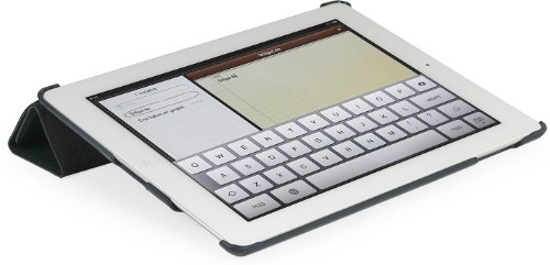 StilGut Couverture Case Tasche aus feinstem Leder für Apple iPad (3. und 4. Generation) unterstützt Smart-Cover Funktion, Nachtblau - 2