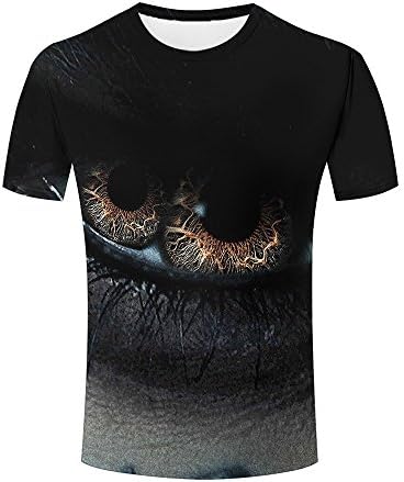 ouzhouxijia Mens 3D Print Mysterious Eyes - Pupil Summer Short Sleeve T Shirts Casual Graphics Tees S