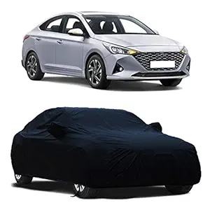 Starie Car Cover for Hyundai Verna with Wheel Straps, Mirror Pocket & Buckle Belt, Waterproof, Snow Proof for All Models