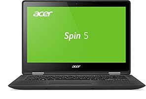 Acer Spin 5 SP513-51-3466 33,78 cm (13,3 Zoll Multi-Touch Full HD IPS) Convertible Notebook (Intel Core i3-6100U, 4GB RAM, 128GB SSD, HDMI, USB, Intel HD, Win 10 Home) schwarz