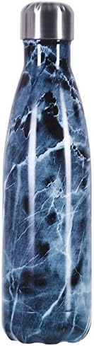 Yinsili Bottle,Stainless Steel Vacuum Insulated Water Bottles，Hot &amp; Cold Water Bottle Flasks for Outdoor Sports with a Brush (Marble pattern)