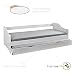 Produktbild Massivholzbett 90x200cm Kinderbett Bett Funktionsbett Kojenbett Ausziehbett oder Couchbett in weiß mit ausziehbarer Bettkasten Kiefer massiv inkl. Lattenrost