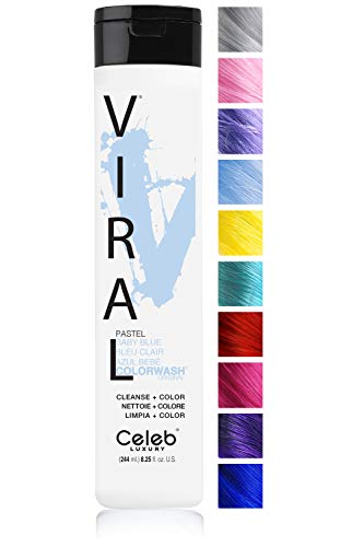 CELEB LUXURY VIRAL CHAMPU+COLOR EXTREMO 244ML (BABY BLUE-AZUL BEBÉ)