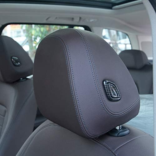 ABS Plastic Car Accessories Head Rest Button Decorative Cover Trim carbon fiber style for X3 X4 G01 G02 2018-2019