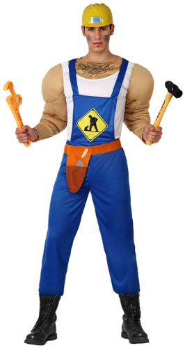 Preisvergleich Produktbild Atosa 8422259156444 - Verkleidung Muskulöser Tischler, Erwachsene