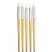 5 Pcs DIY Silicone Head Wooden Handle Nail Art Carving Painting Design Gel Brush Pen Nail Art Salon Tool Set
