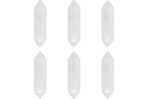 YHIJSR 6 Pezzi Cristallo di Quarzo Naturale Bianco Punto di Quarzo Esagonale Cristallo Doppia Estremit