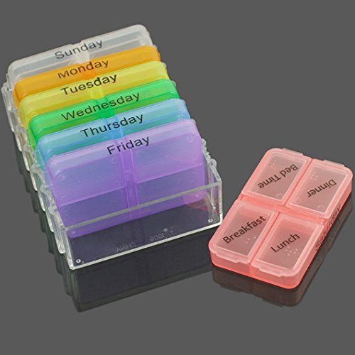Tablettenbox für 7 Tage, 14 Fächer stil 3 - 4