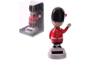 GIFT BRIT Solar Powered Pal, Novelty Guardsman Animated Toy Car Decor Kids Girl Toys Gift for Office Car Ornament Decoration, Height 12.5cm Width 5.5cm Depth 6cm