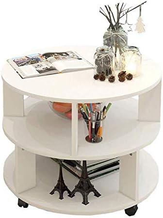 CZZ Small Table, Small round Coffee Table, Mobile Multi-Functional Storage Space Suitable for Living Room Bedroom
