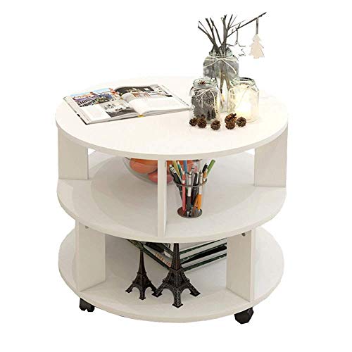CZZ Small Table, Small round Coffee Table, Mobile Multi-Functional Storage Space Suitable for Living Room Bedroom