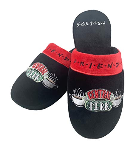 Groovy UK Womens Black Friends Central Perk Slippers
