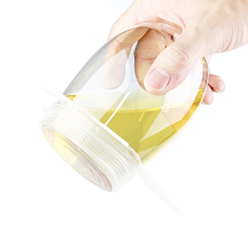 GAINWELL Silikon Stretch Lids, 6-teilig – SilikonÜberziehdeckel fürSchüsseln, Tassen, Behälteraller Formen, kälte- und hitzebeständig - 7