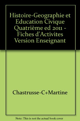 couverture de : Histoire-Géographie, Education civique 4e